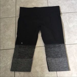 Lululemon capris and yoga mat strap